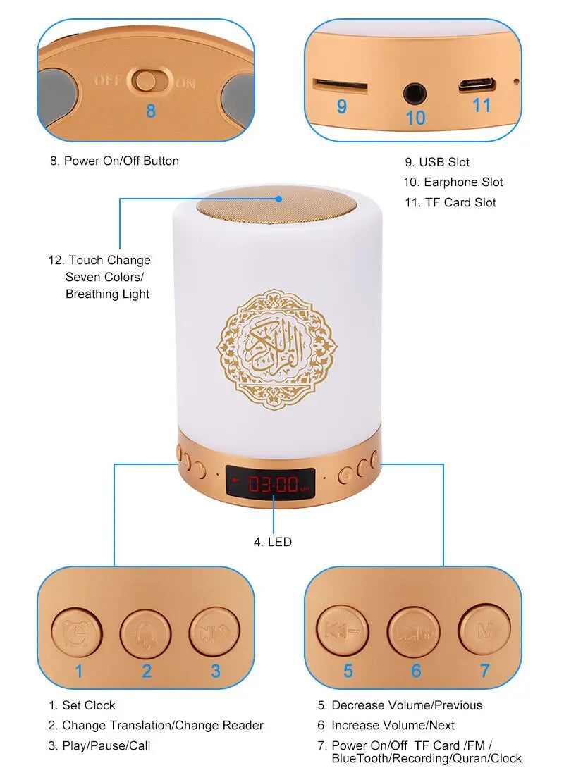 Bluetooth Quran Speaker Light