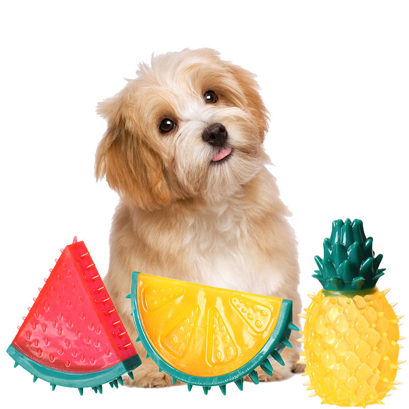 Pet Fruit Sound Pineapple and Lemon Chew Toy