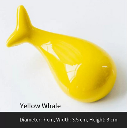 Whale-Shaped Ceramic Chopsticks Holder