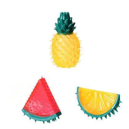 Pet Fruit Sound Pineapple and Lemon Chew Toy