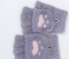 Winter Cat Claw Knit Gloves