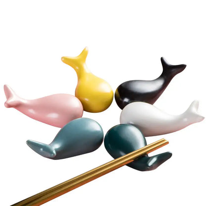 Whale-Shaped Ceramic Chopsticks Holder