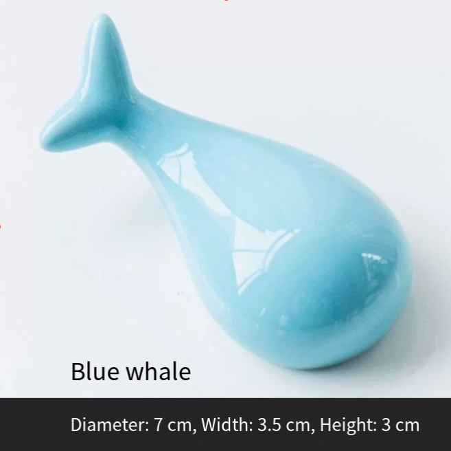 Whale-Shaped Ceramic Chopsticks Holder
